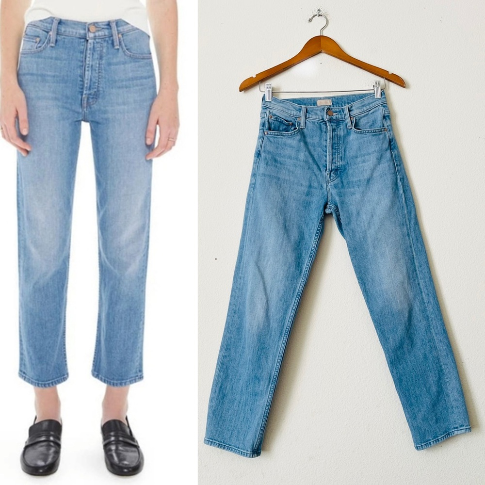 MOTHER SIZE 26 The Tomcat cropped straight leg jeans in World At My Feet